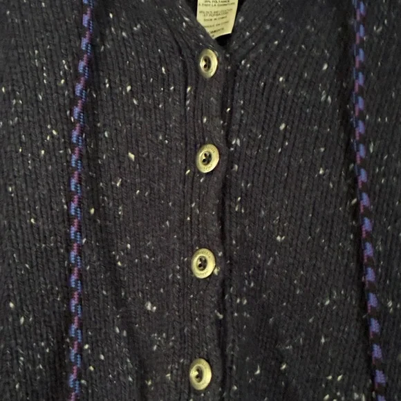 Patagonia Womens Ranchito Hoodie S Navy Merino Wool Sweater Pullover EUC - Picture 5 of 7